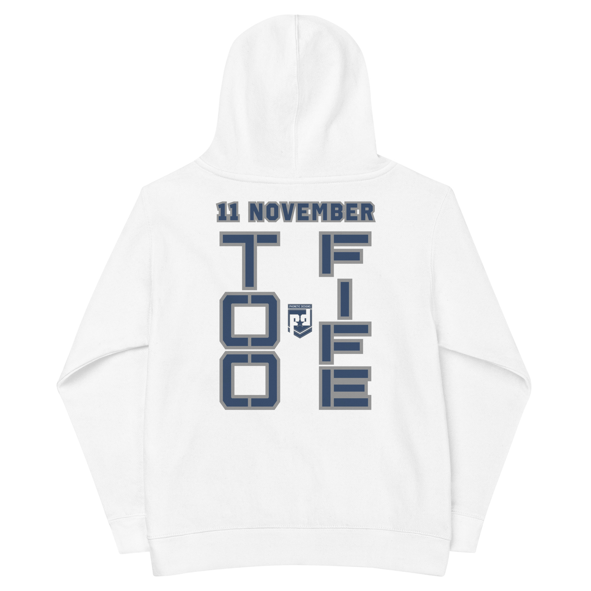 GRANDMA IS A VETERAN TOO FIFE Kids Fleece Hoodie - Image 6