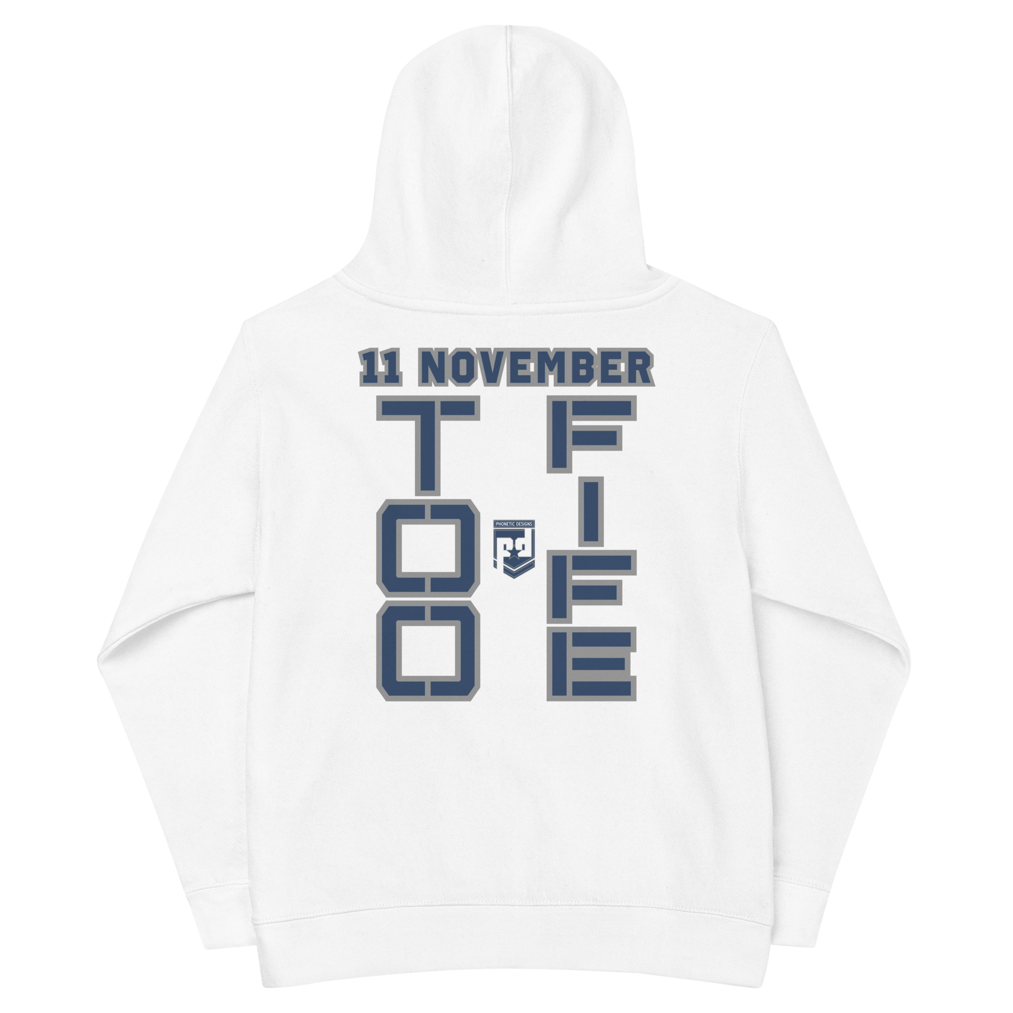 GRANDPA IS A VETERAN TOO FIFE Kids Fleece Hoodie - Image 6