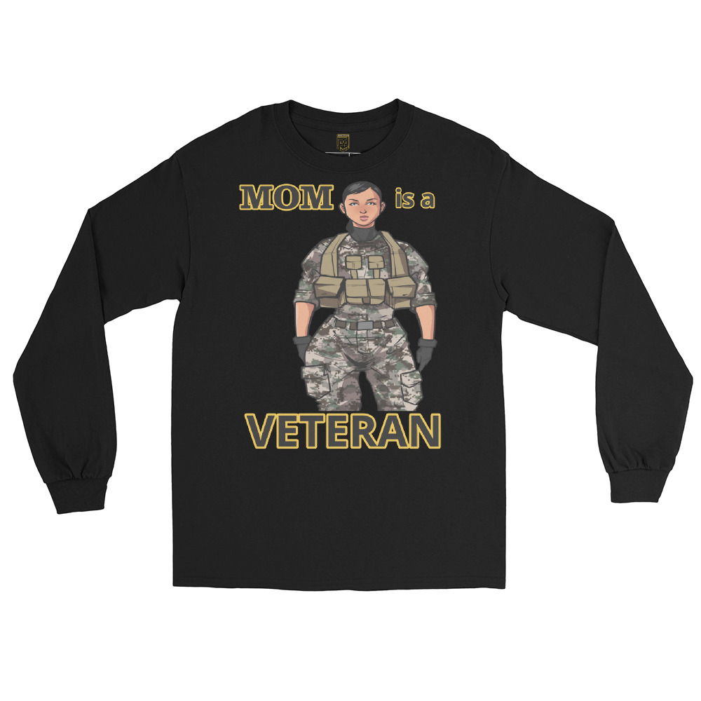 MOM IS A VETERAN TOO FIFE Long Sleeve Shirt
