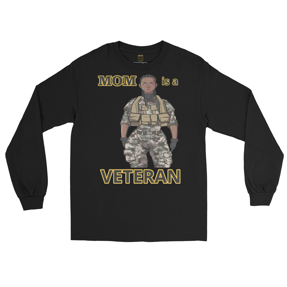 MOM IS A VETERAN TOO FIFE Long Sleeve Shirt