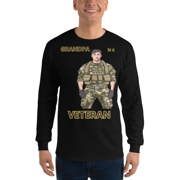GRANDPA IS A VETERAN TOO FIFE Long Sleeve Shirt