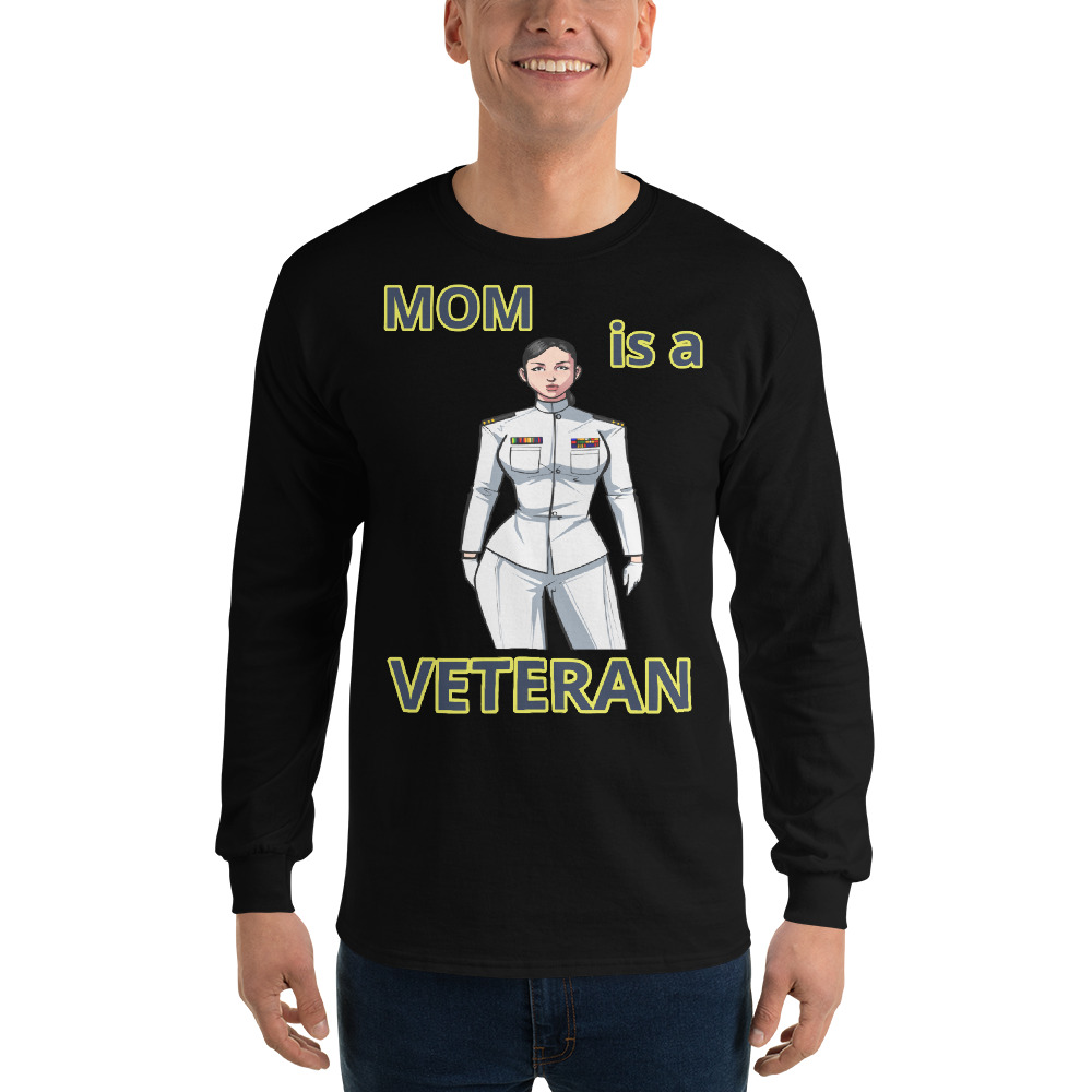 MOM IS A VETERAN TOO FIFE Long Sleeve Shirt