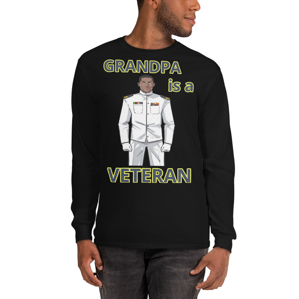 GRANDPA IS A VETERAN TOO FIFE Long Sleeve Shirt