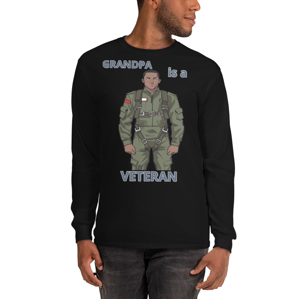GRANDPA IS A VETERAN TOO FIFE Long Sleeve Shirt