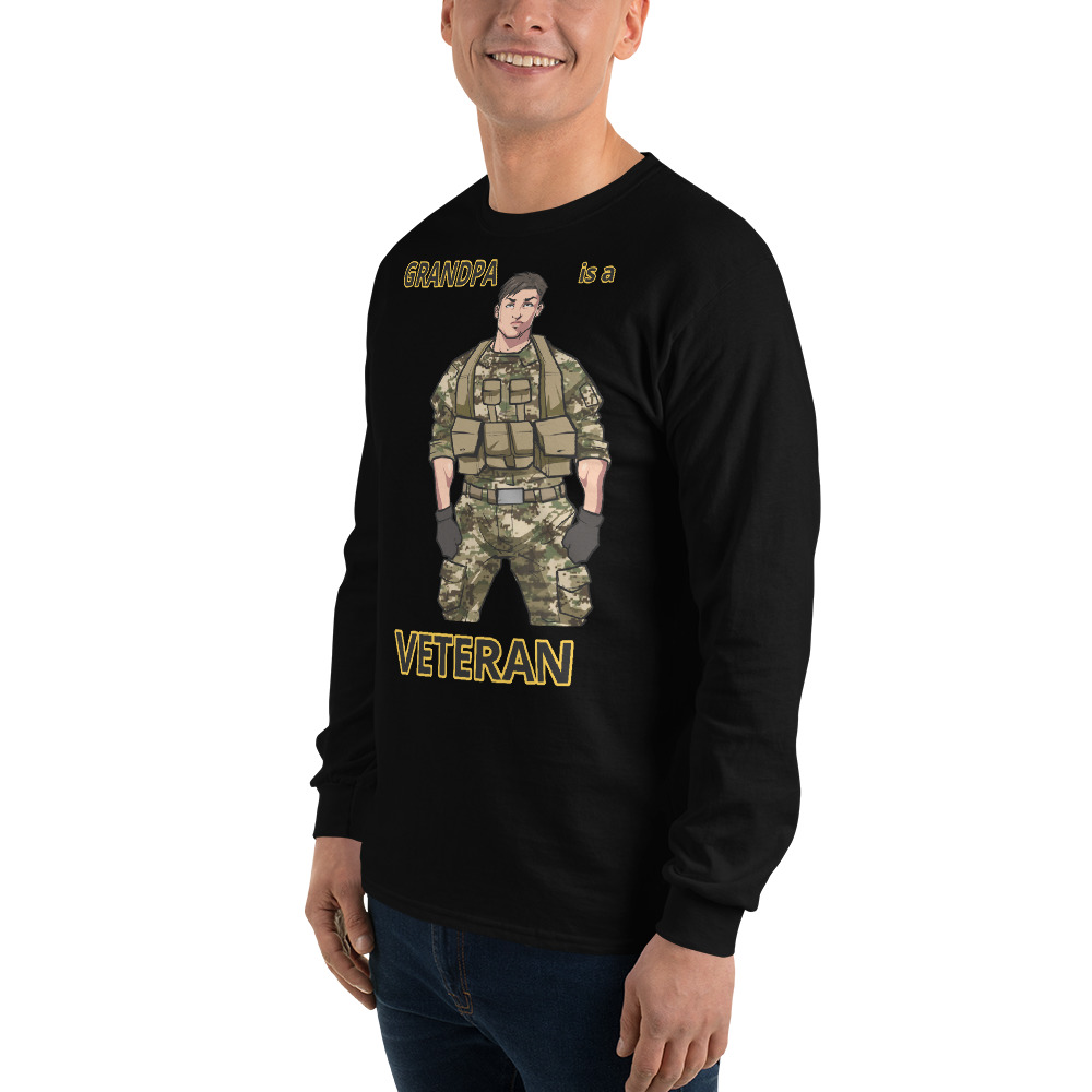 GRANDPA IS A VETERAN TOO FIFE Long Sleeve Shirt - Image 5
