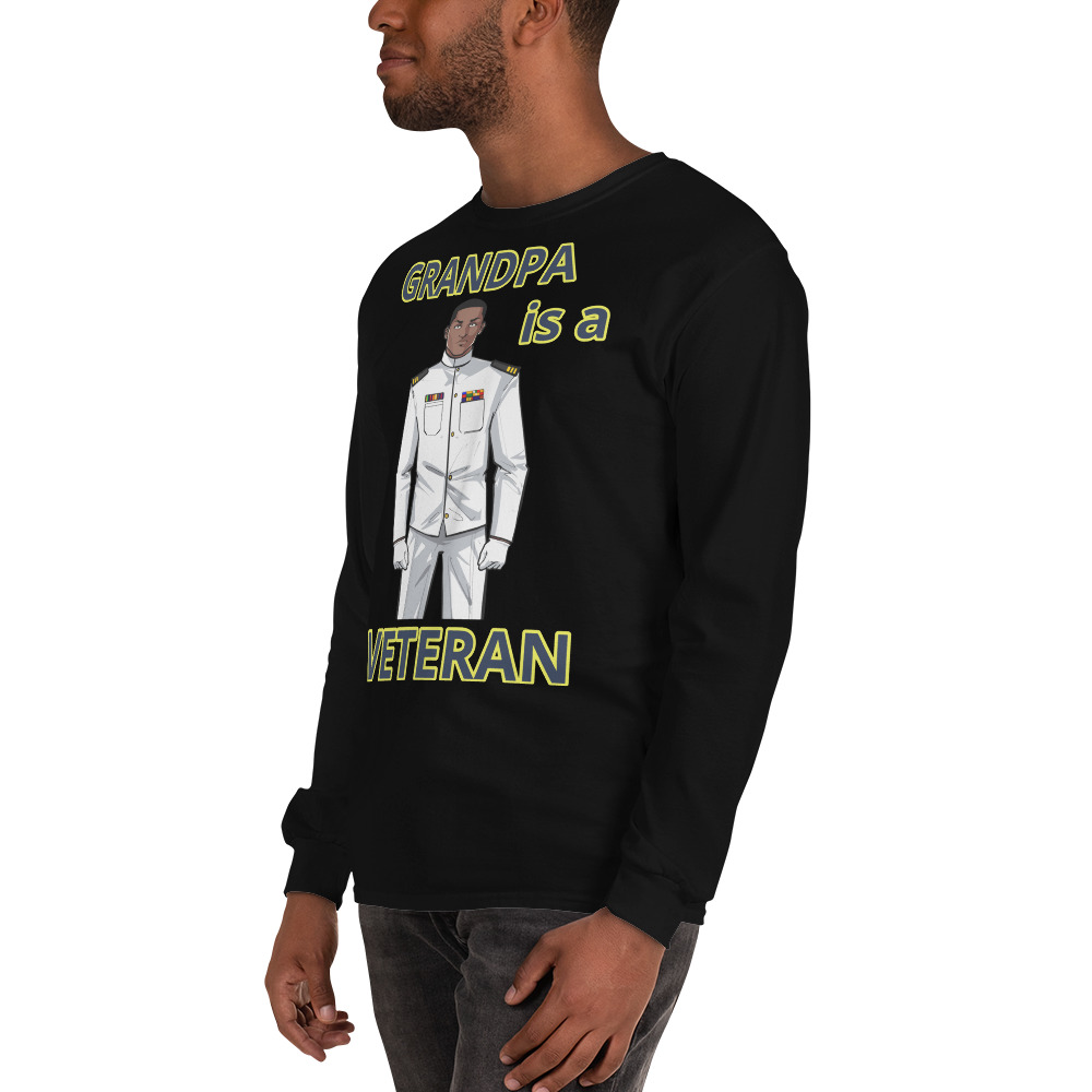 GRANDPA IS A VETERAN TOO FIFE Long Sleeve Shirt - Image 4