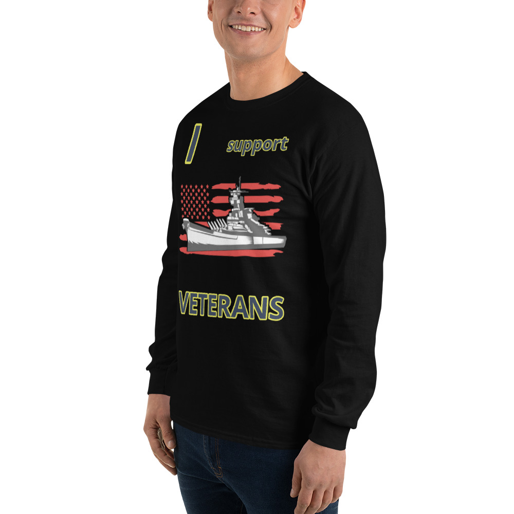 I SUPPORT VETERANS TOO FIFE Long Sleeve Shirt - Image 5