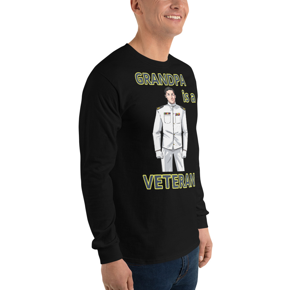GRANDPA IS A VETERAN TOO FIFE Long Sleeve Shirt - Image 6