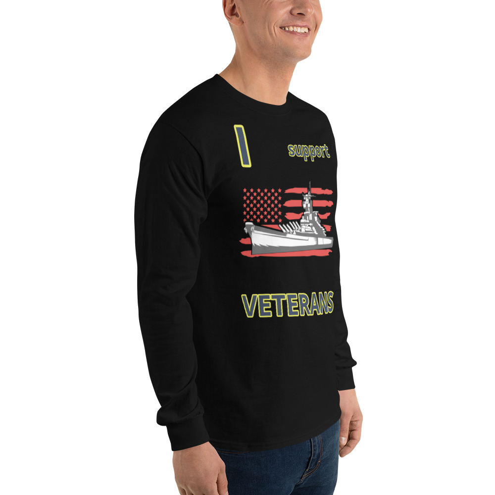 I SUPPORT VETERANS TOO FIFE Long Sleeve Shirt - Image 6