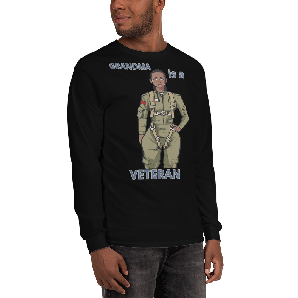 GRANDMA IS A VETERAN TOO FIFE Long Sleeve Shirt - Image 6