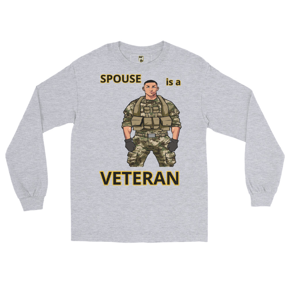 SPOUSE IS A VETERAN TOO FIFE Long Sleeve Shirt - Image 3
