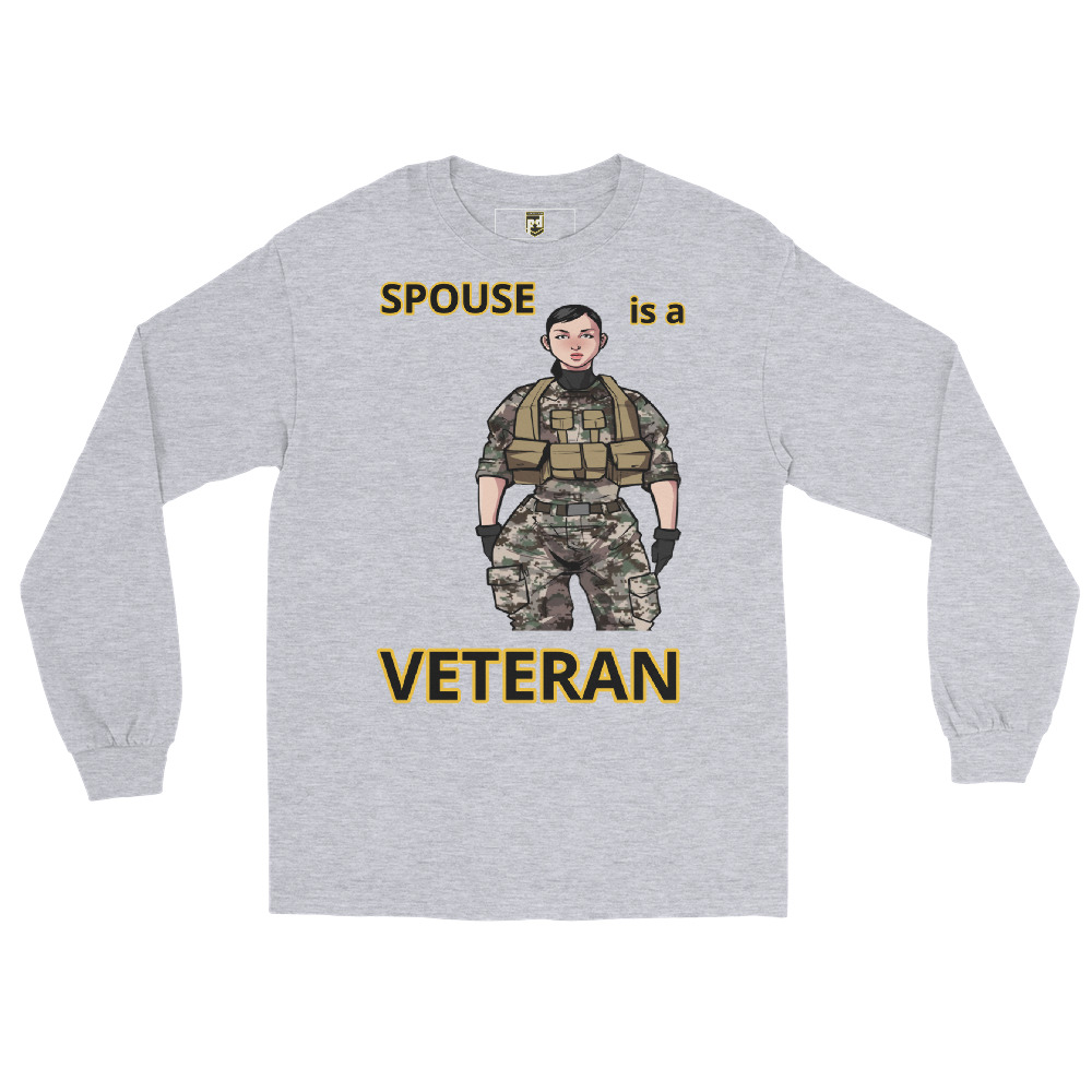 SPOUSE IS A VETERAN TOO FIFE Long Sleeve Shirt - Image 3