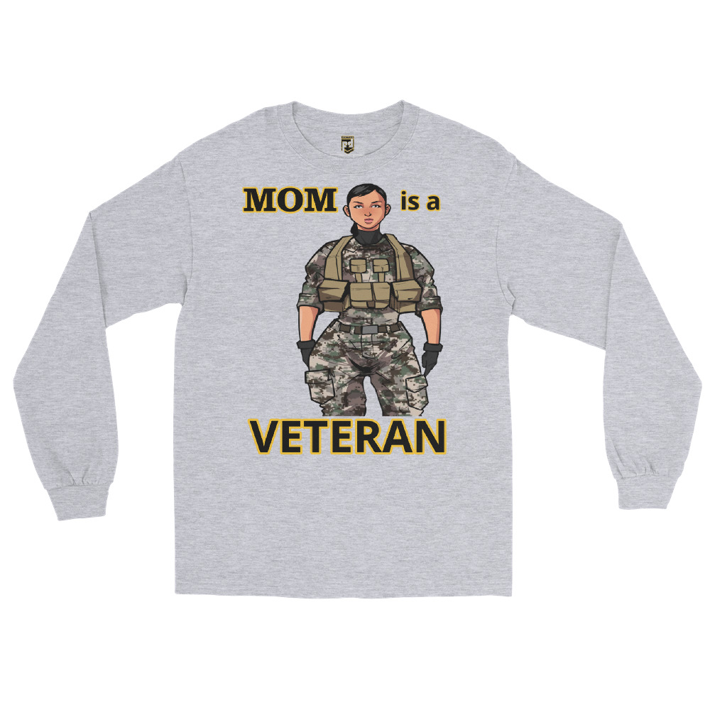 MOM IS A VETERAN TOO FIFE Long Sleeve Shirt - Image 3