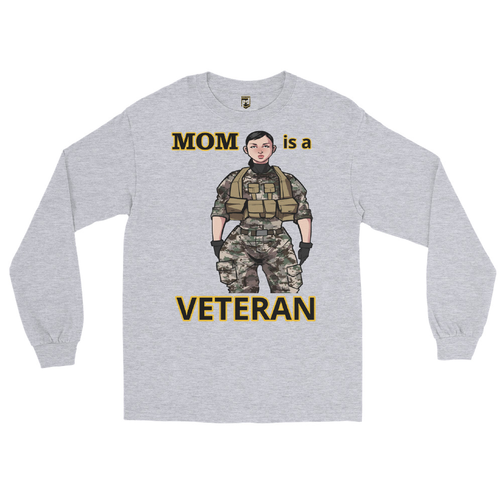 MOM IS A VETERAN TOO FIFE Long Sleeve Shirt - Image 3
