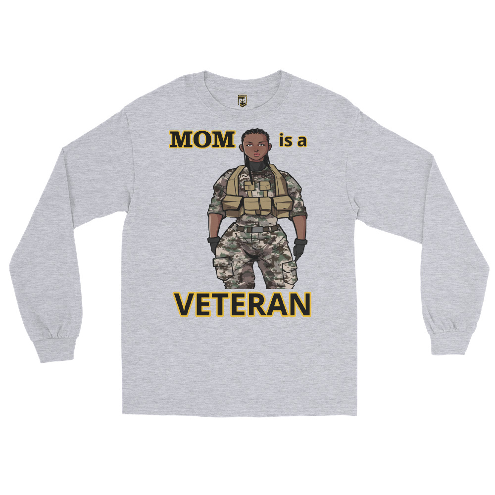 MOM IS A VETERAN TOO FIFE Long Sleeve Shirt - Image 3