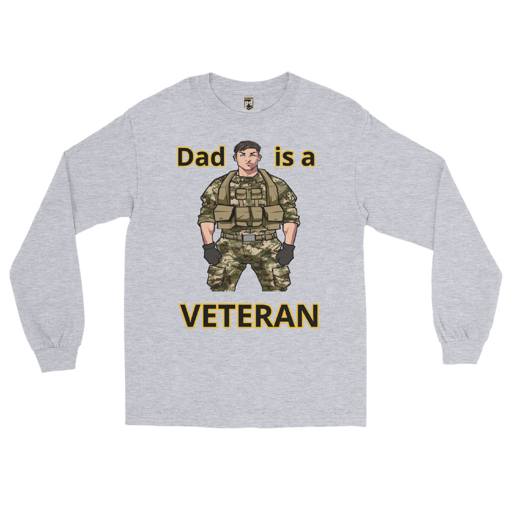 DAD IS A VETERAN TOO FIFE Long Sleeve Shirt - Image 3