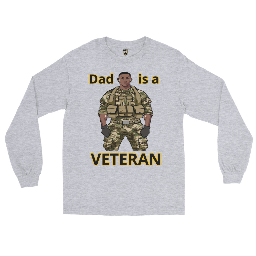 DAD IS A VETERAN TOO FIFE Long Sleeve Shirt - Image 3
