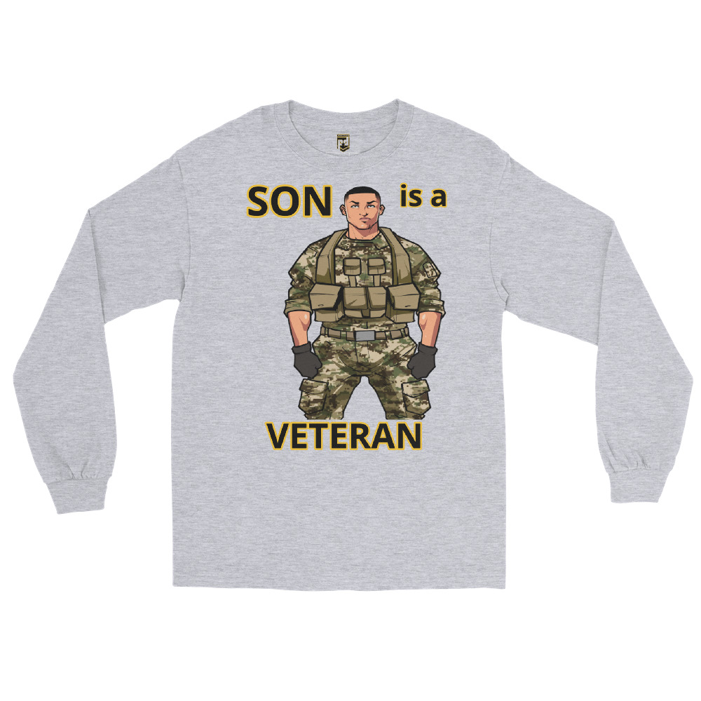 SON IS A VETERAN TOO FIFE Long Sleeve Shirt - Image 3
