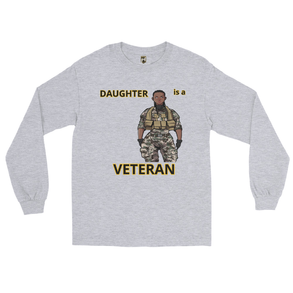 DAUGHTER IS A VETERAN TOO FIFE Long Sleeve Shirt - Image 3