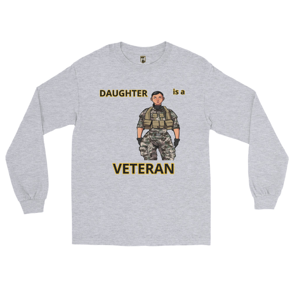 DAUGHTER IS A VETERAN TOO FIFE Long Sleeve Shirt - Image 3