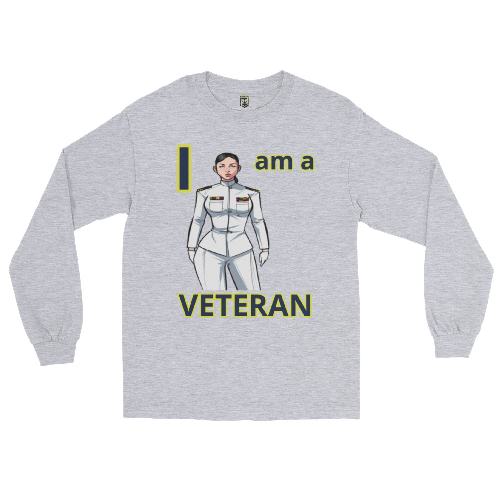 I AM A VETERAN TOO FIFE Long Sleeve Shirt - Image 3