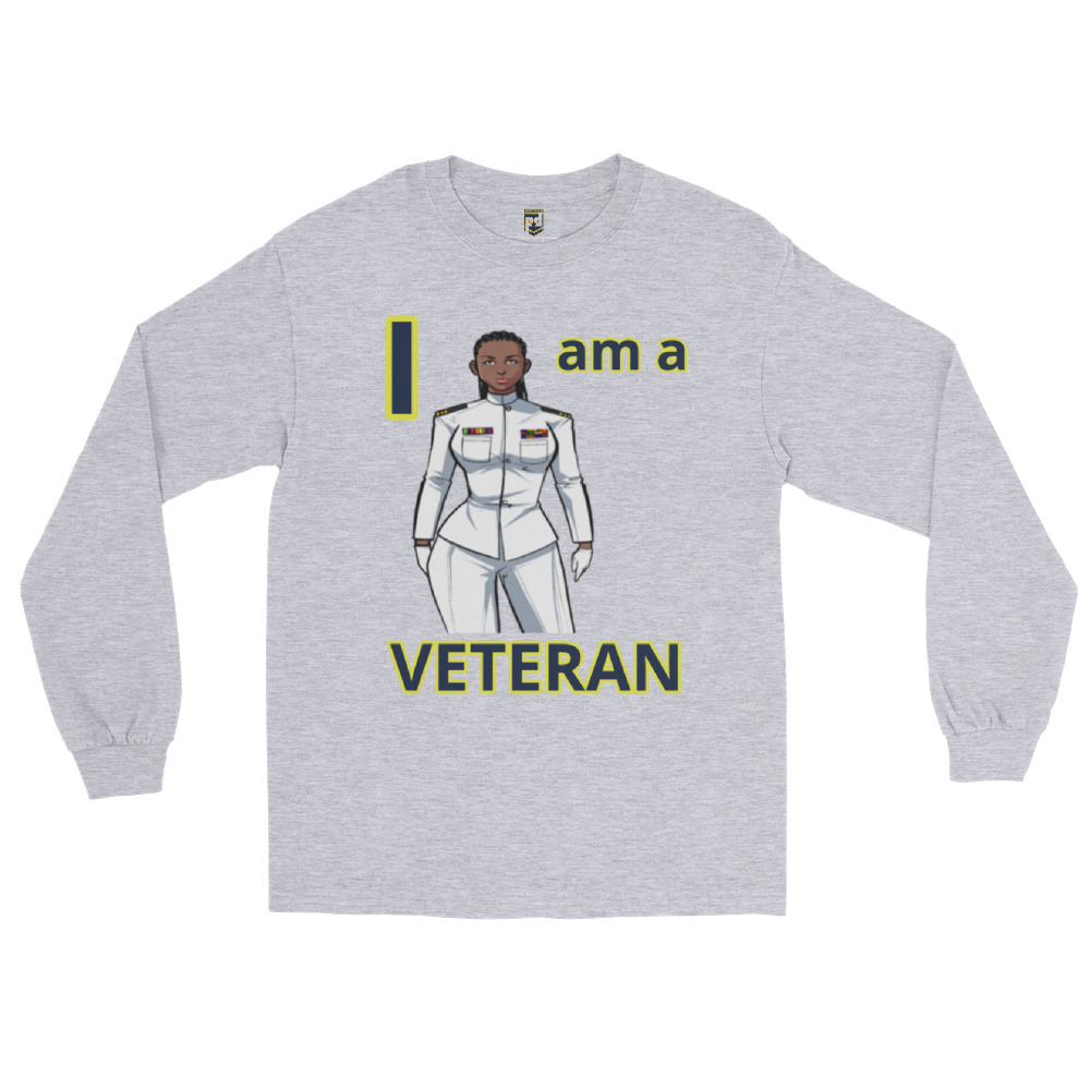 I AM A VETERAN TOO FIFE Long Sleeve Shirt - Image 3