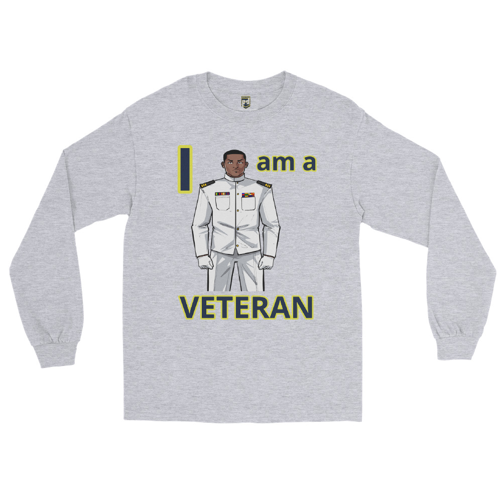 I AM A VETERAN TOO FIFE Long Sleeve Shirt - Image 3