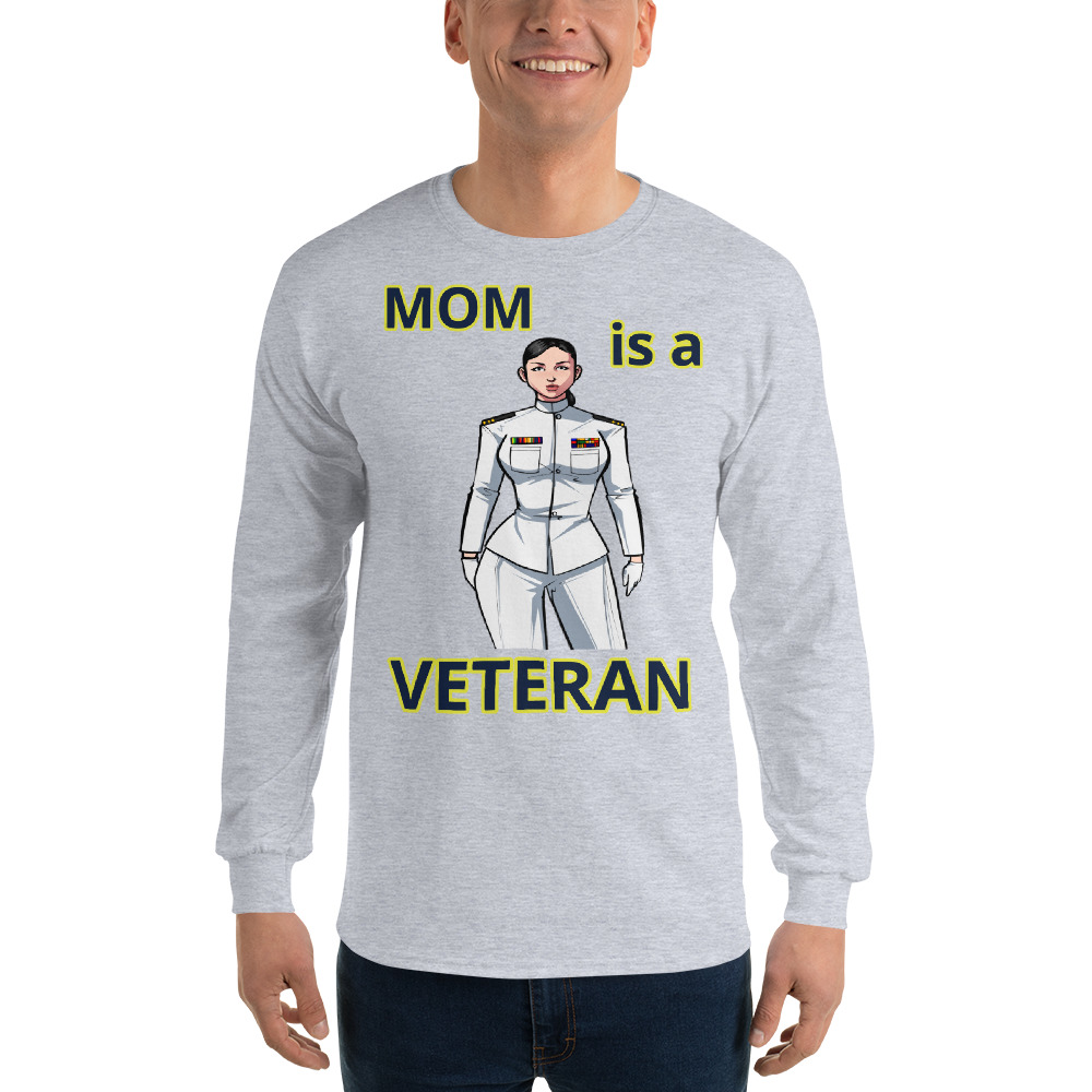 MOM IS A VETERAN TOO FIFE Long Sleeve Shirt - Image 7