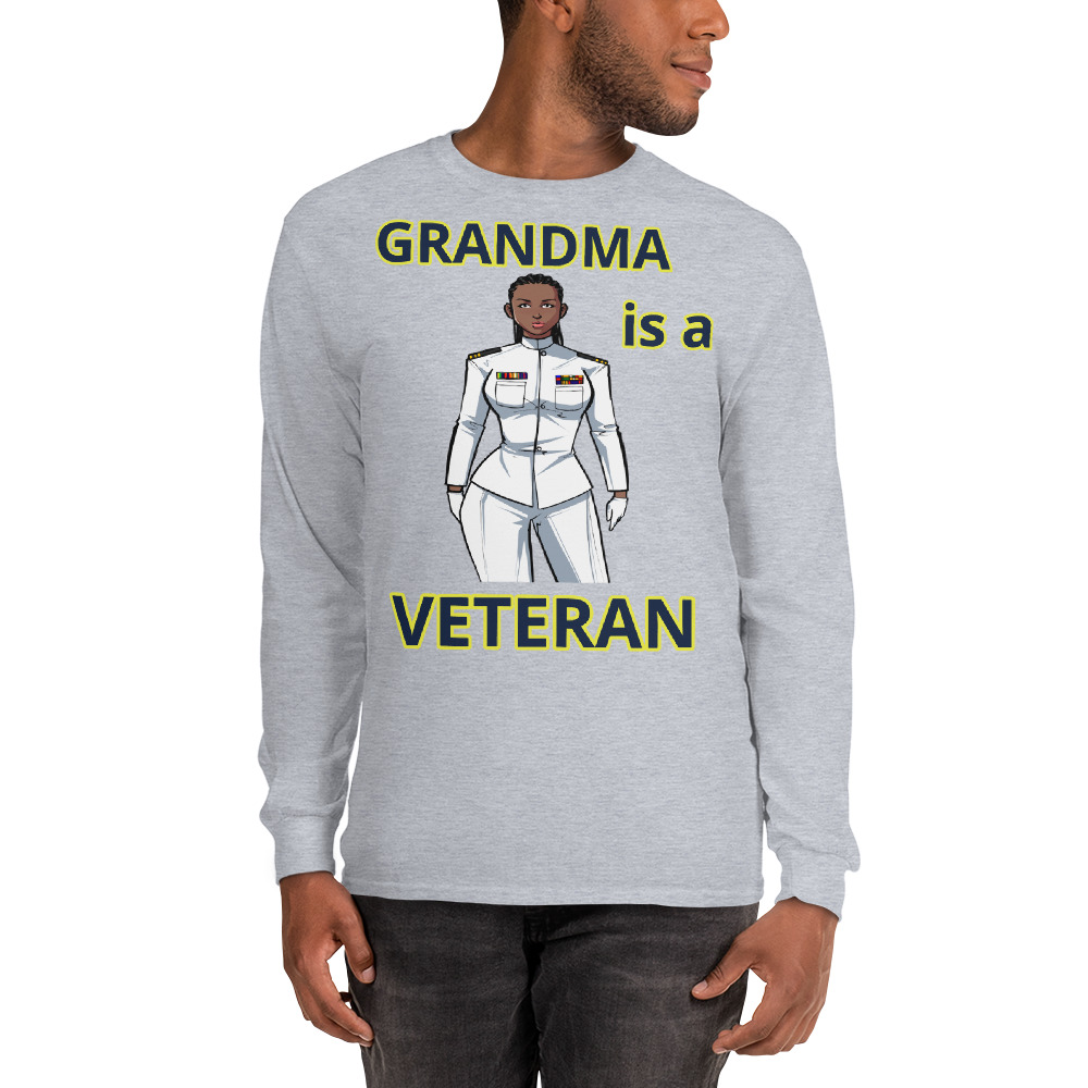 GRANDMA IS A VETERAN TOO FIFE Long Sleeve Shirt - Image 7