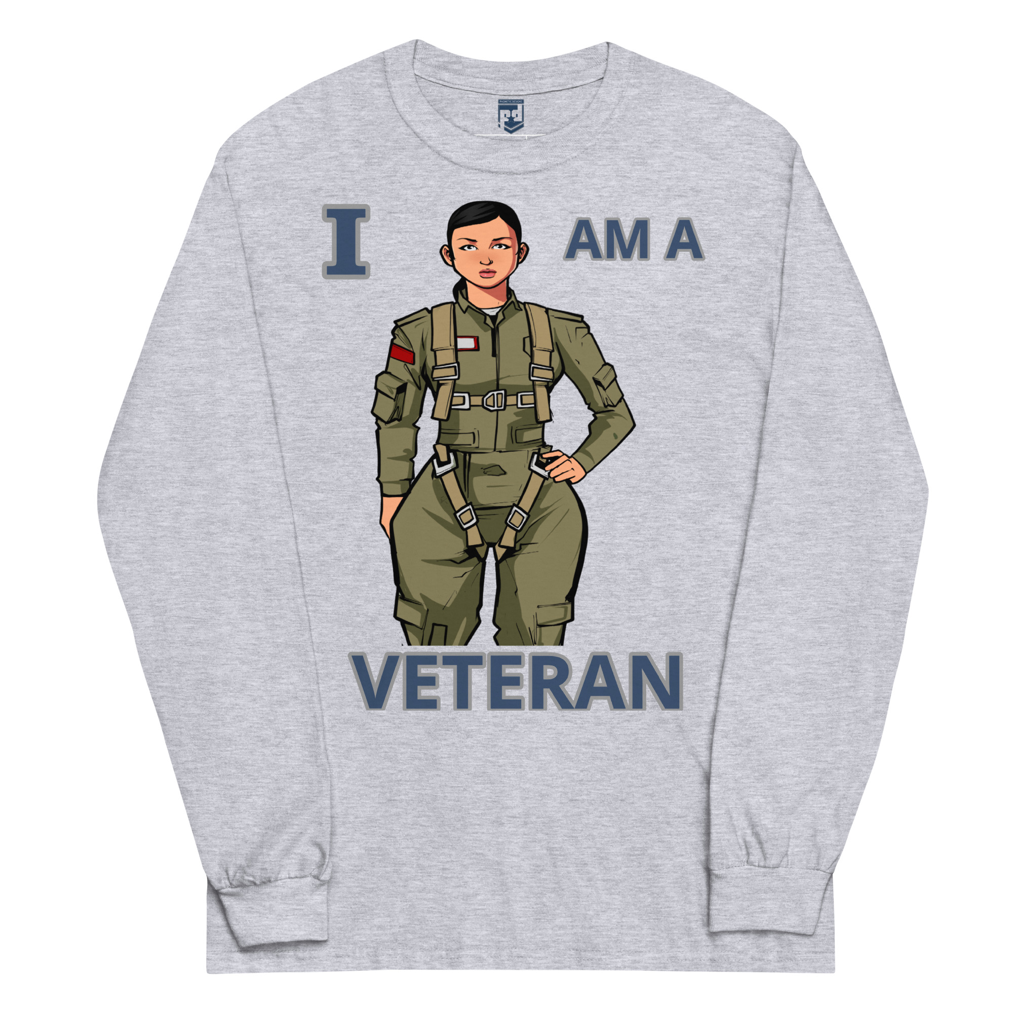 I AM A VETERAN TOO FIFE Long Sleeve Shirt - Image 3