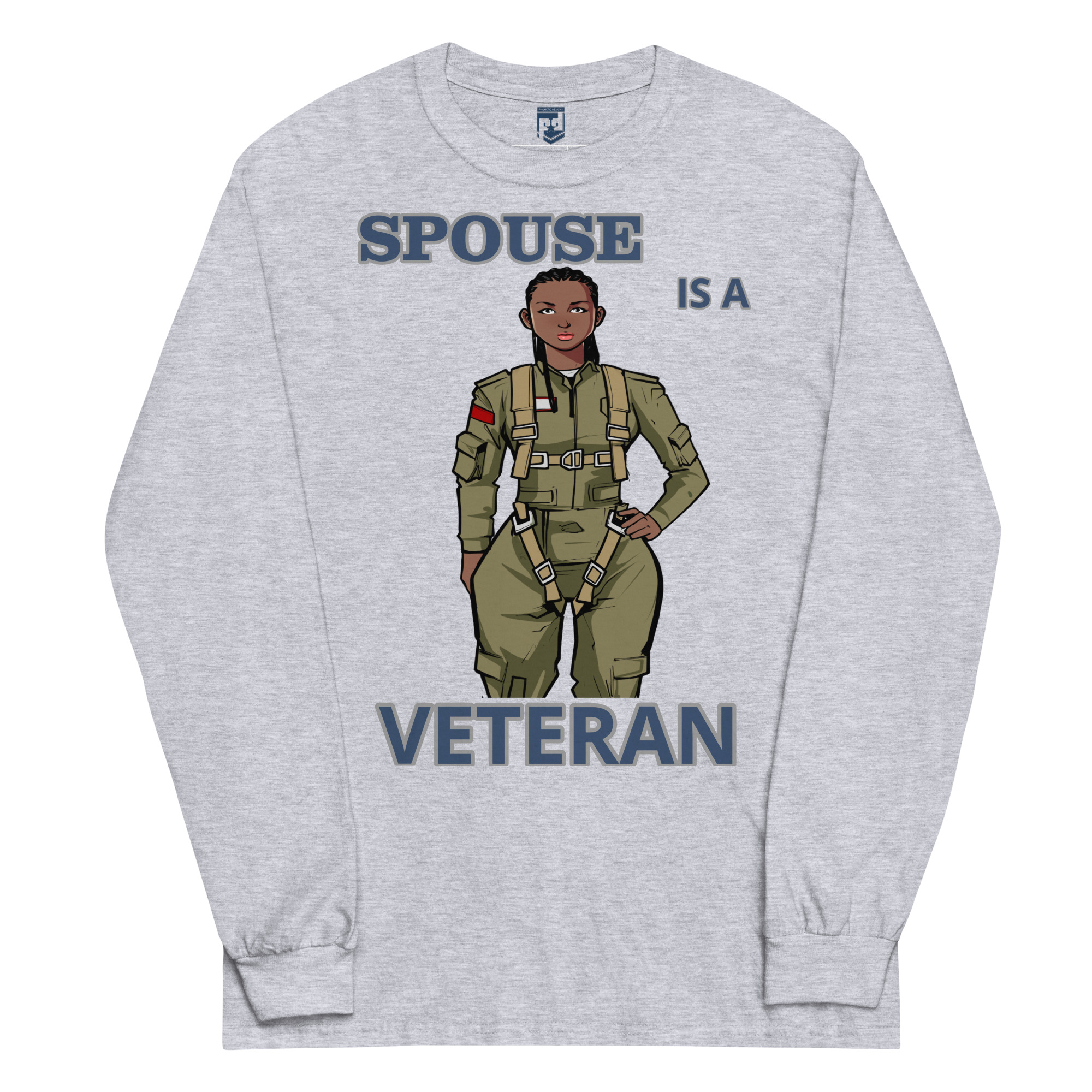 SPOUSE IS A VETERAN TOO FIFE Long Sleeve Shirt - Image 3