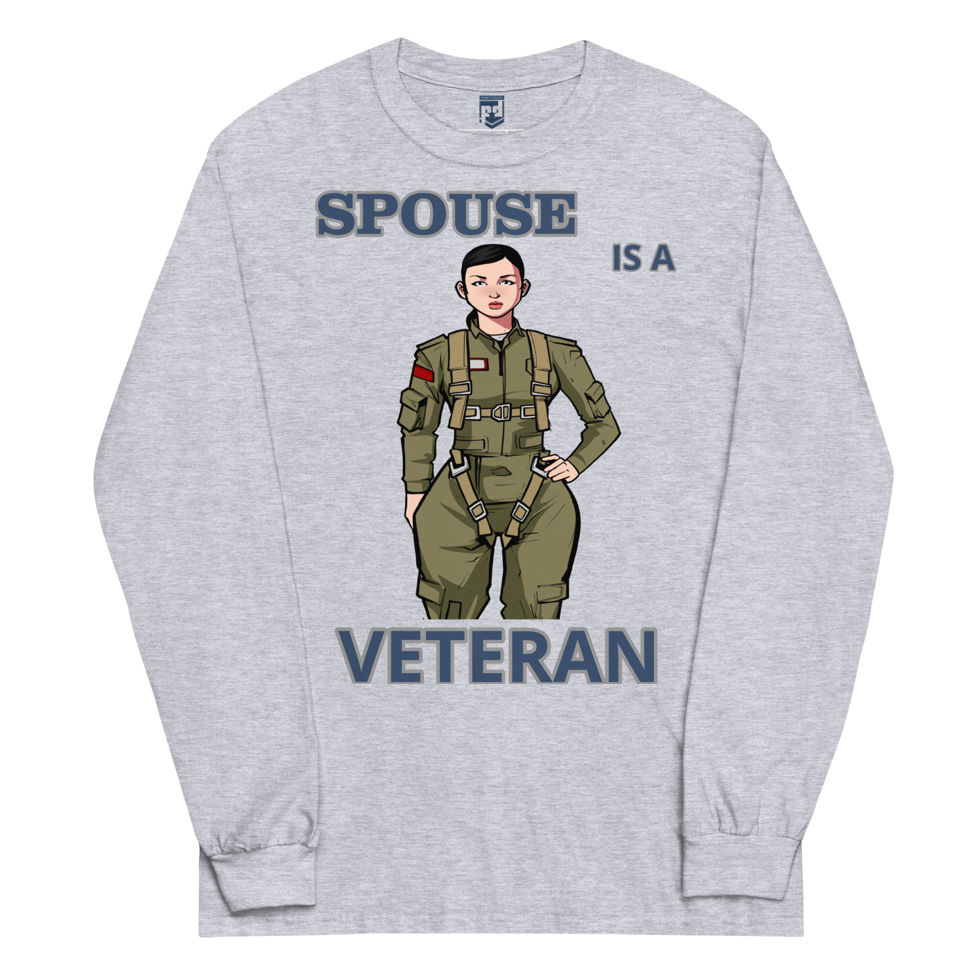 SPOUSE IS A VETERAN TOO FIFE Long Sleeve Shirt - Image 3