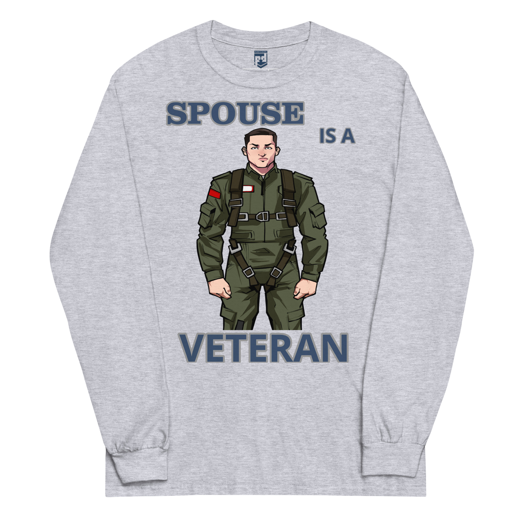 SPOUSE IS A VETERAN TOO FIFE Long Sleeve Shirt - Image 3