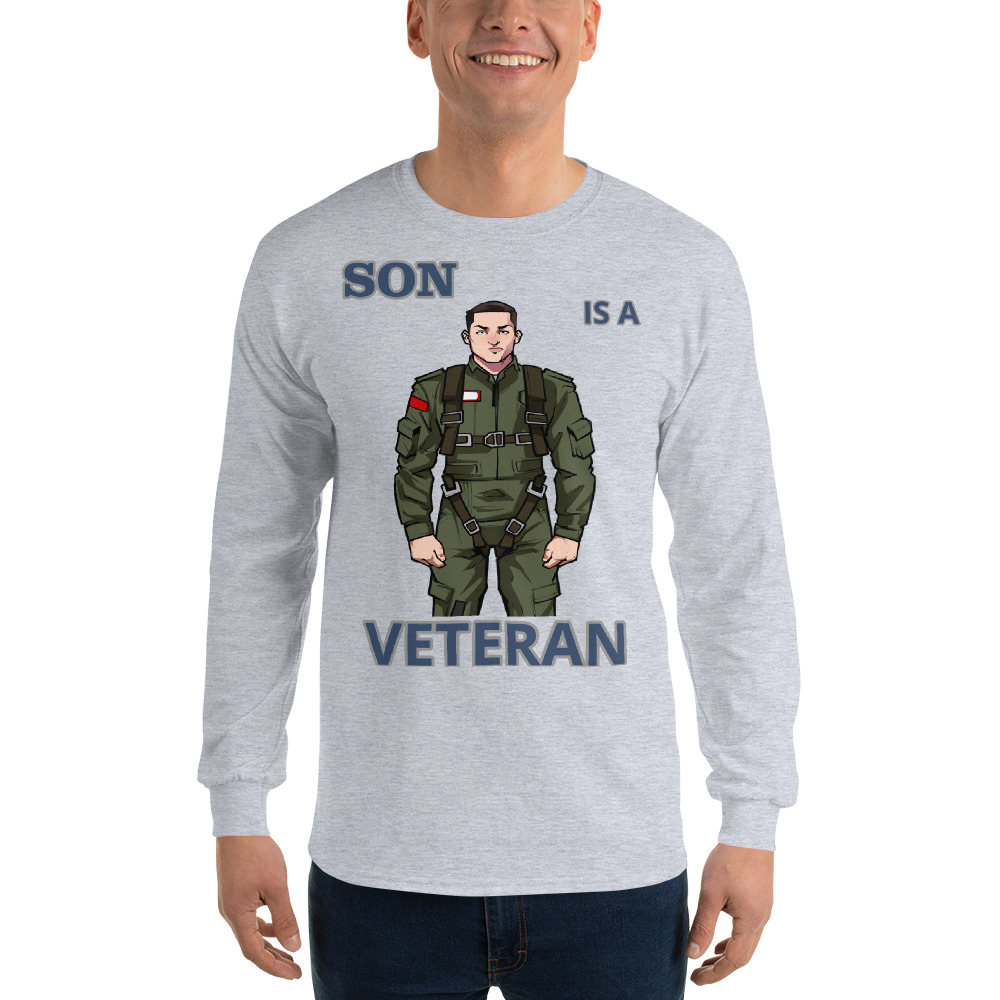 SON IS A VETERAN TOO FIFE Long Sleeve Shirt - Image 7