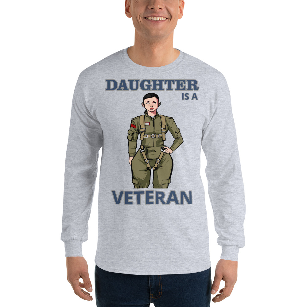 DAUGHTER IS A VETERAN TOO FIFE Long Sleeve Shirt - Image 7