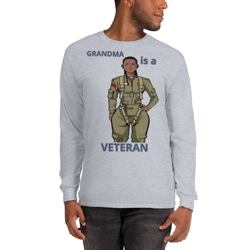GRANDMA IS A VETERAN TOO FIFE Long Sleeve Shirt - Image 7