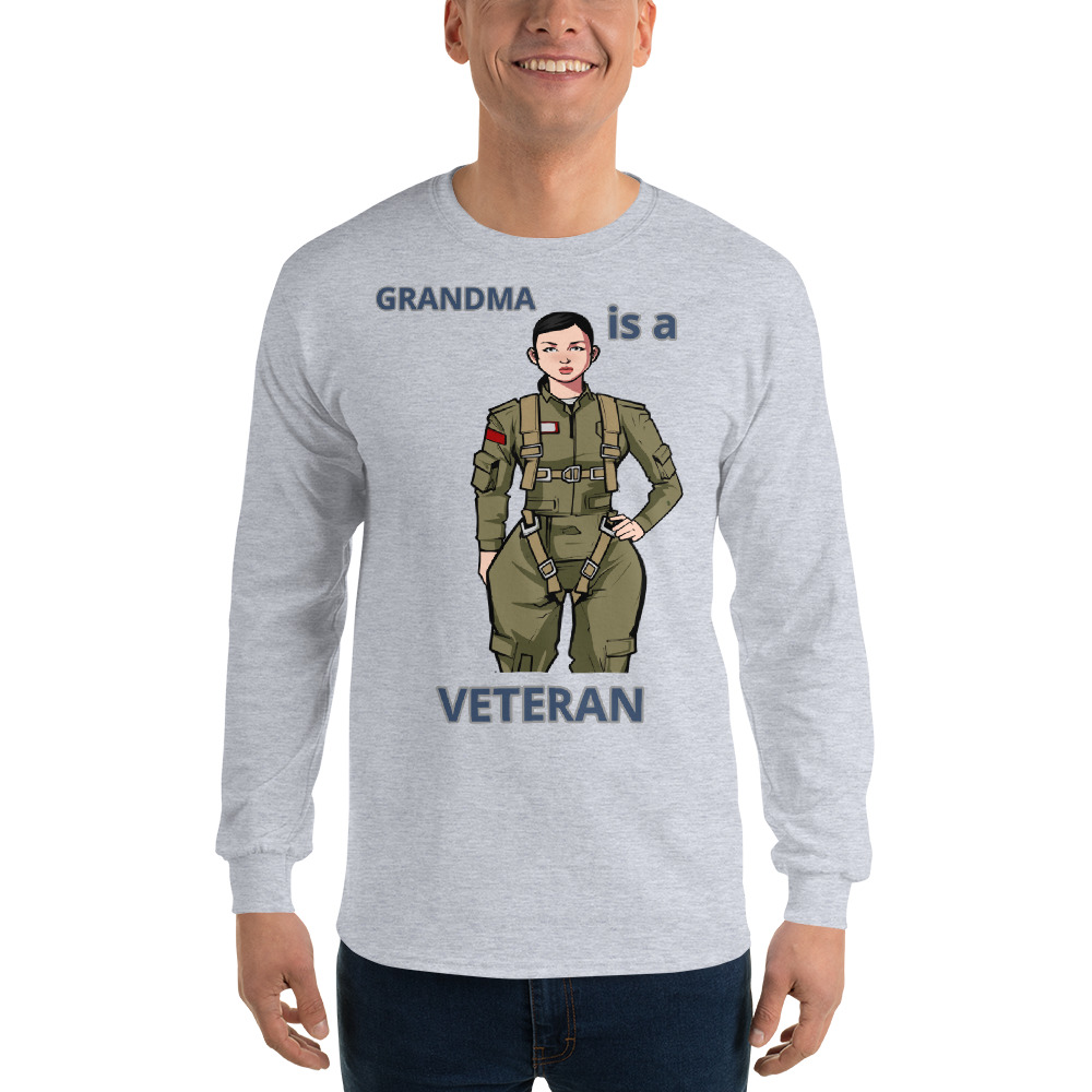 GRANDMA IS A VETERAN TOO FIFE Long Sleeve Shirt - Image 7