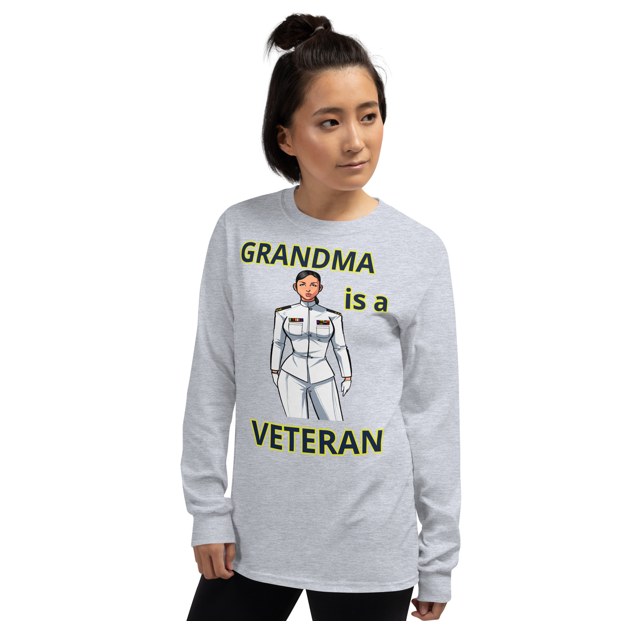 GRANDMA IS A VETERAN TOO FIFE Long Sleeve Shirt - Image 8