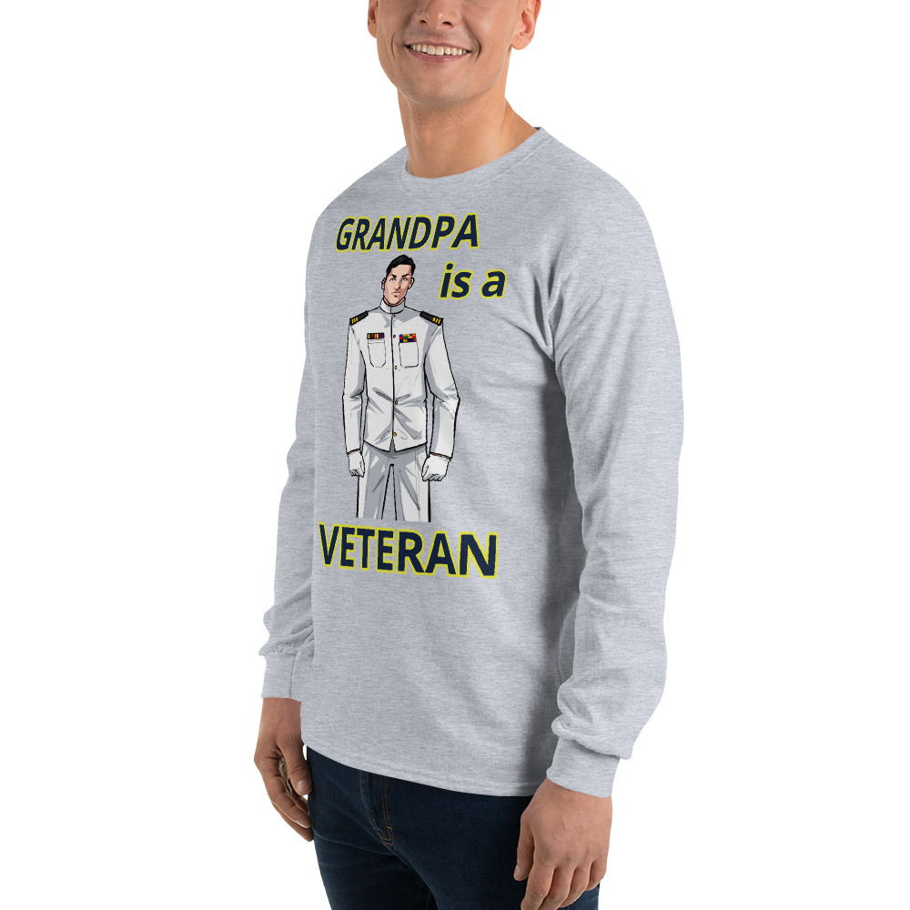 GRANDPA IS A VETERAN TOO FIFE Long Sleeve Shirt - Image 11