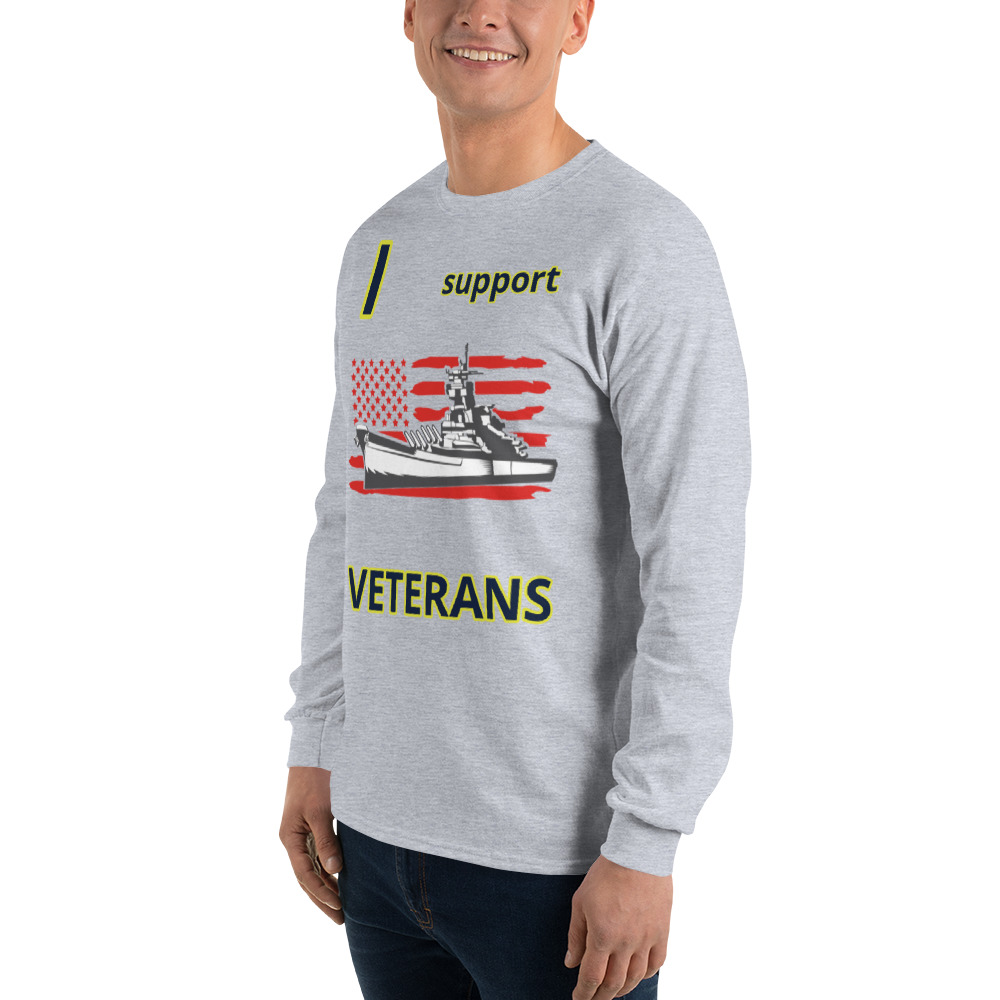 I SUPPORT VETERANS TOO FIFE Long Sleeve Shirt - Image 11