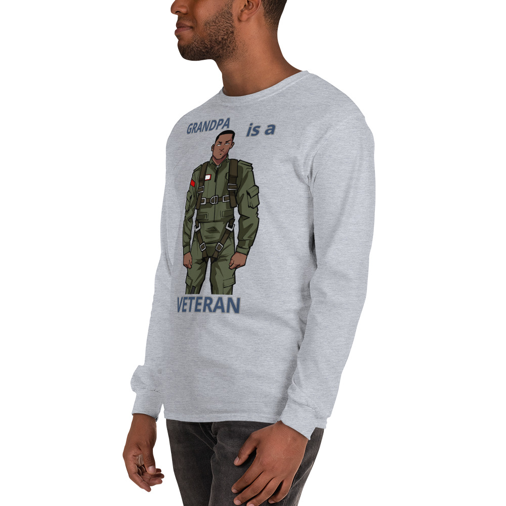 GRANDPA IS A VETERAN TOO FIFE Long Sleeve Shirt - Image 10