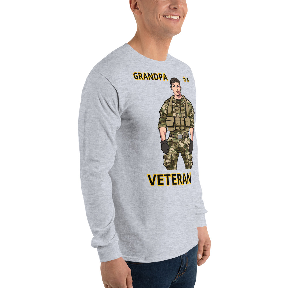 GRANDPA IS A VETERAN TOO FIFE Long Sleeve Shirt - Image 12