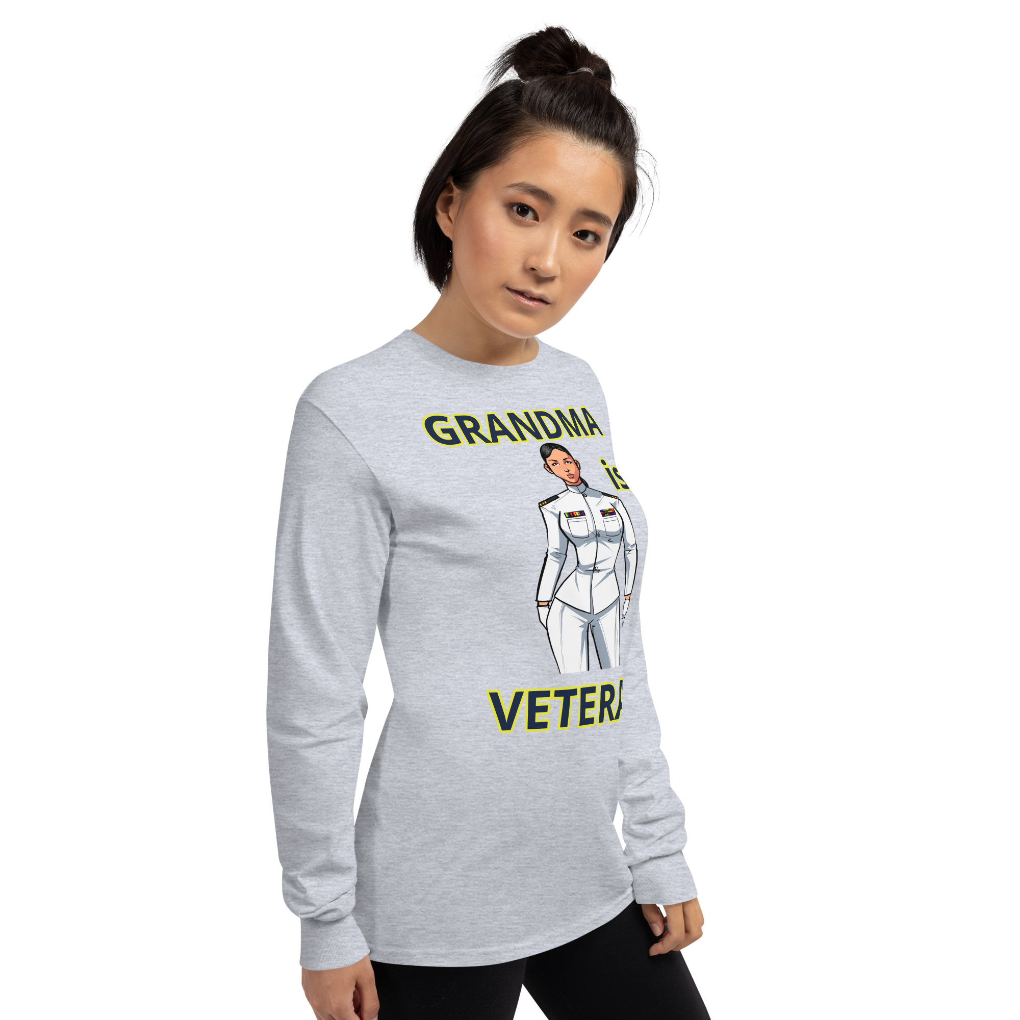 GRANDMA IS A VETERAN TOO FIFE Long Sleeve Shirt - Image 12
