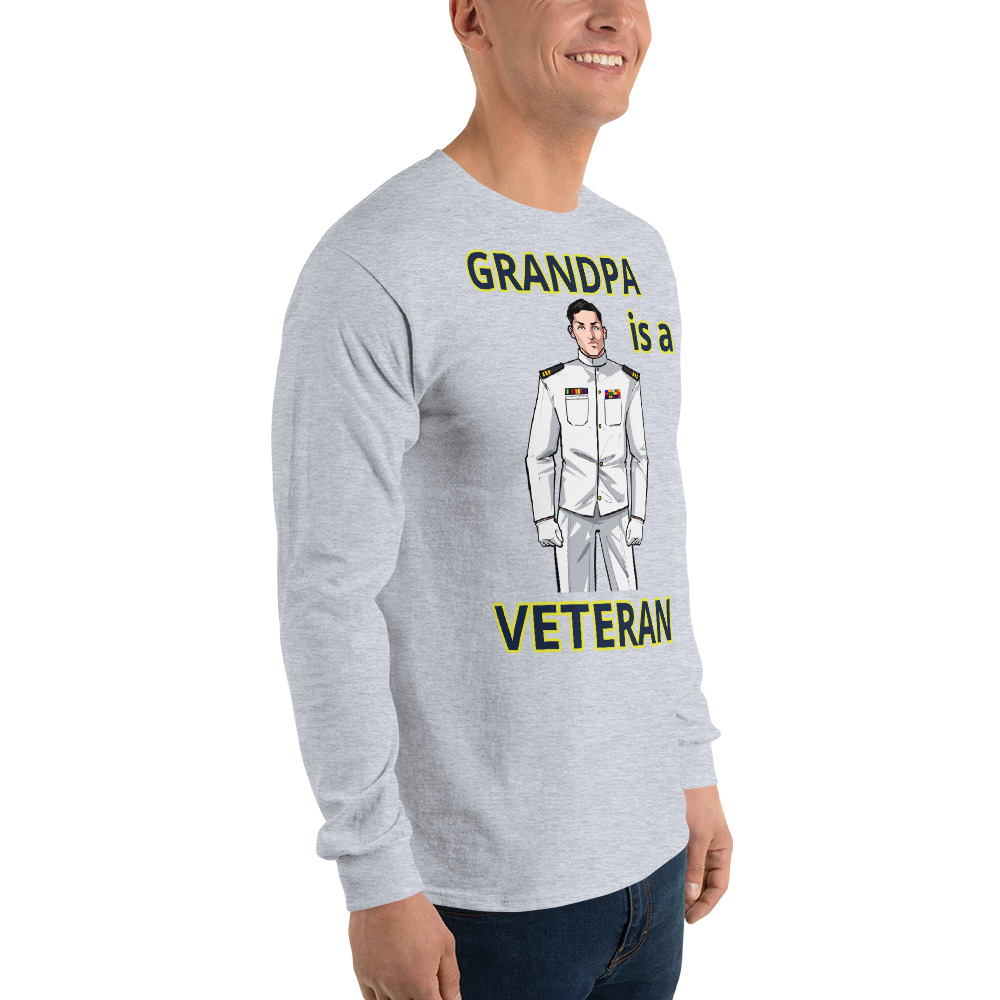 GRANDPA IS A VETERAN TOO FIFE Long Sleeve Shirt - Image 12