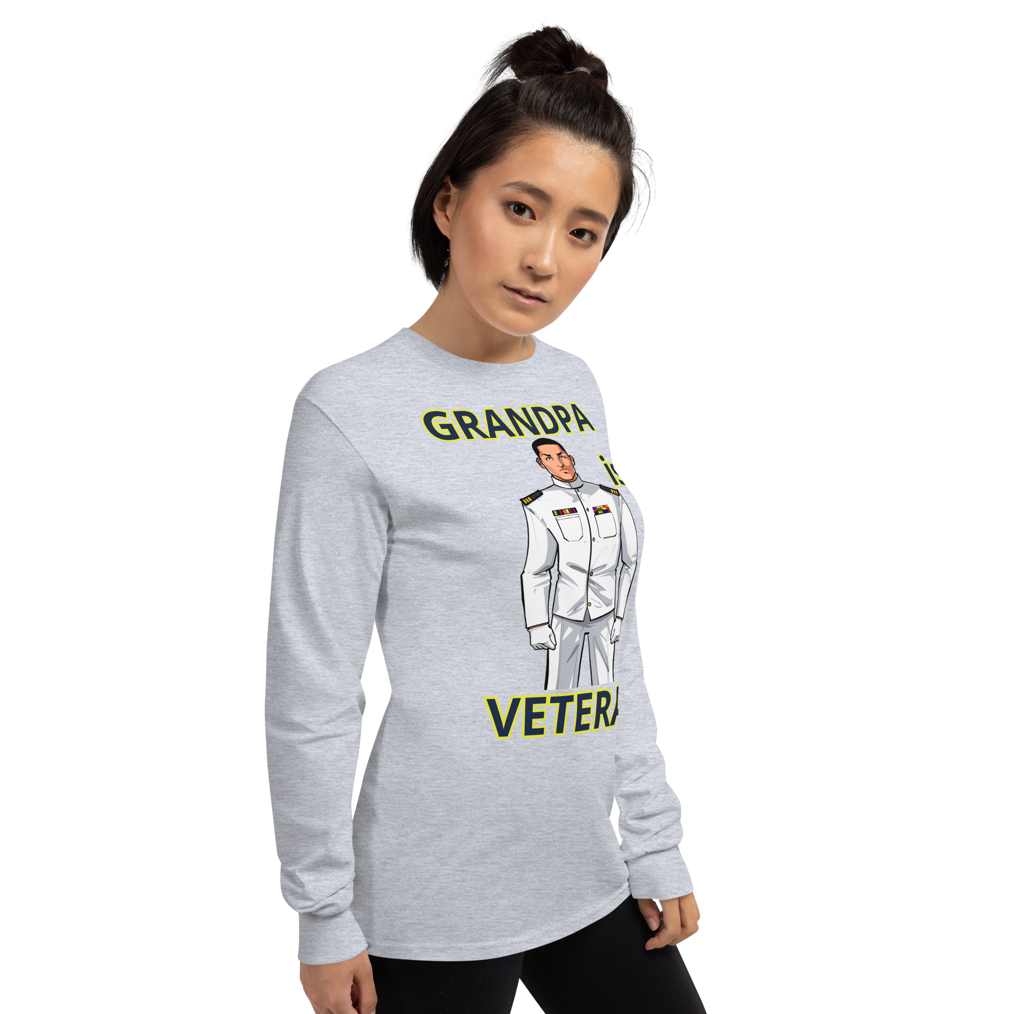 GRANDPA IS A VETERAN TOO FIFE Long Sleeve Shirt - Image 12