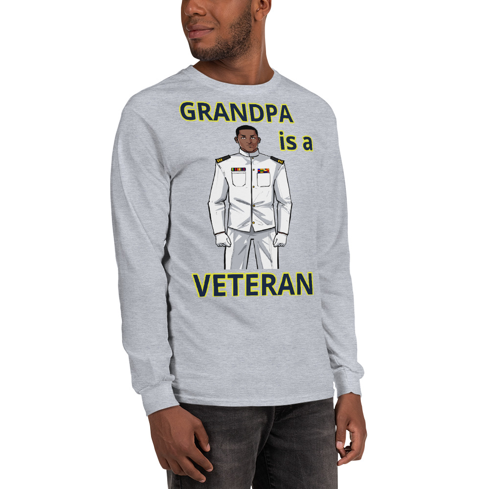 GRANDPA IS A VETERAN TOO FIFE Long Sleeve Shirt - Image 12