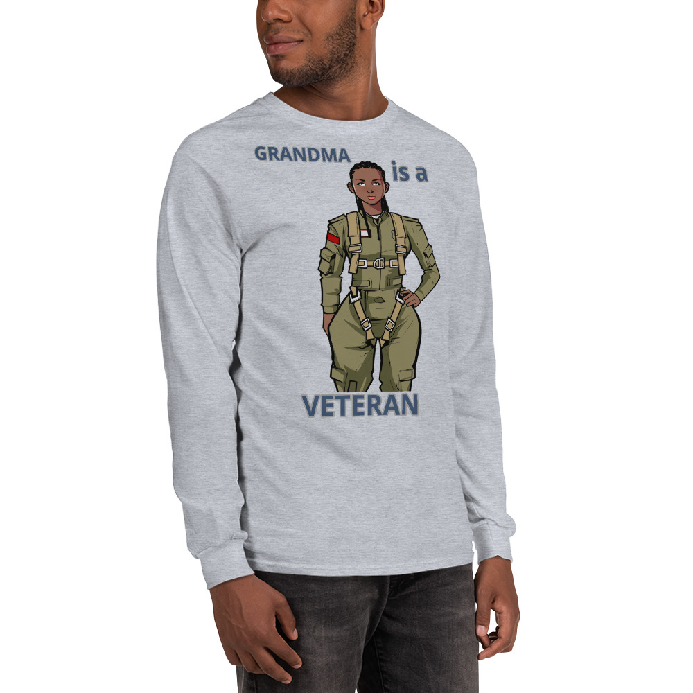 GRANDMA IS A VETERAN TOO FIFE Long Sleeve Shirt - Image 12