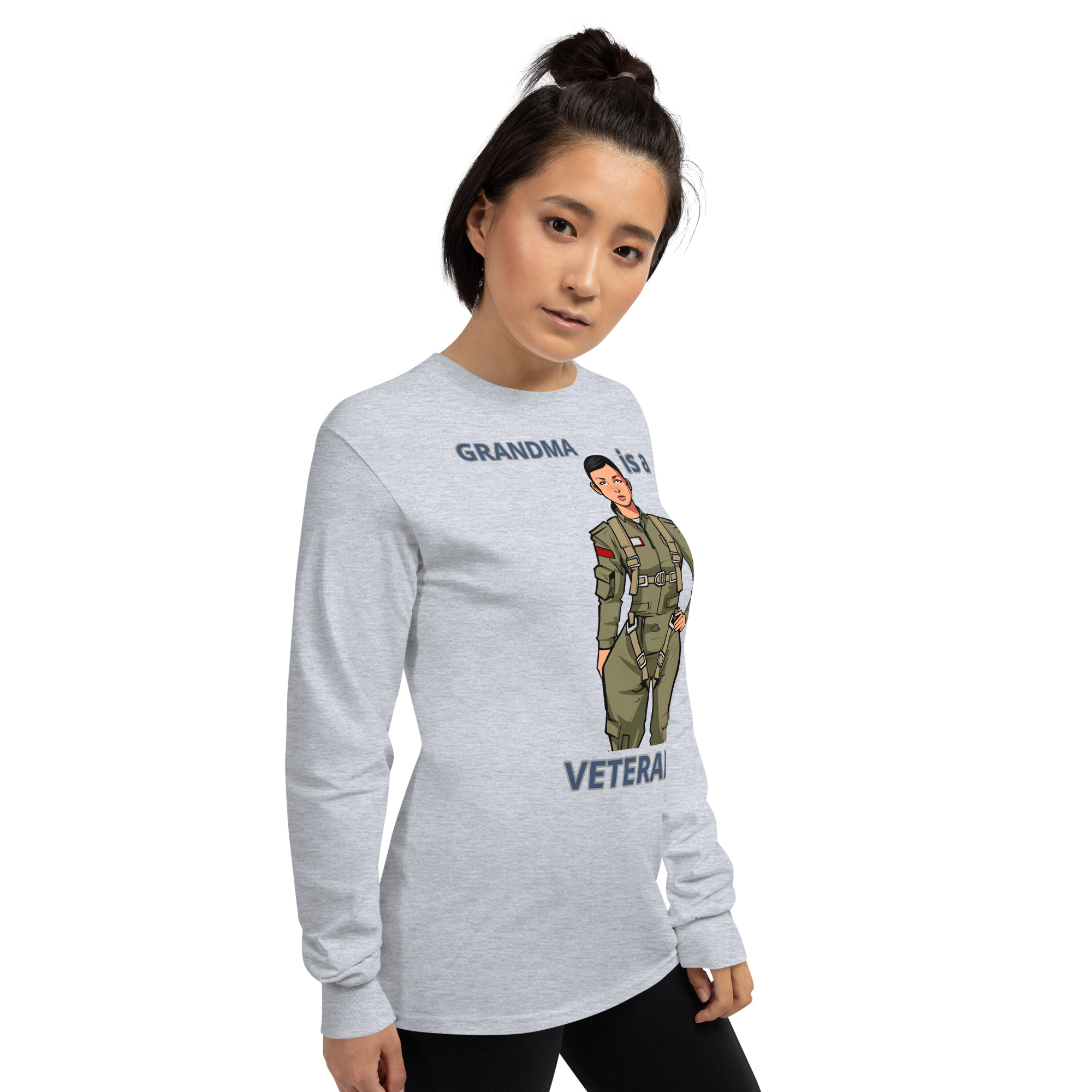 GRANDMA IS A VETERAN TOO FIFE Long Sleeve Shirt - Image 12