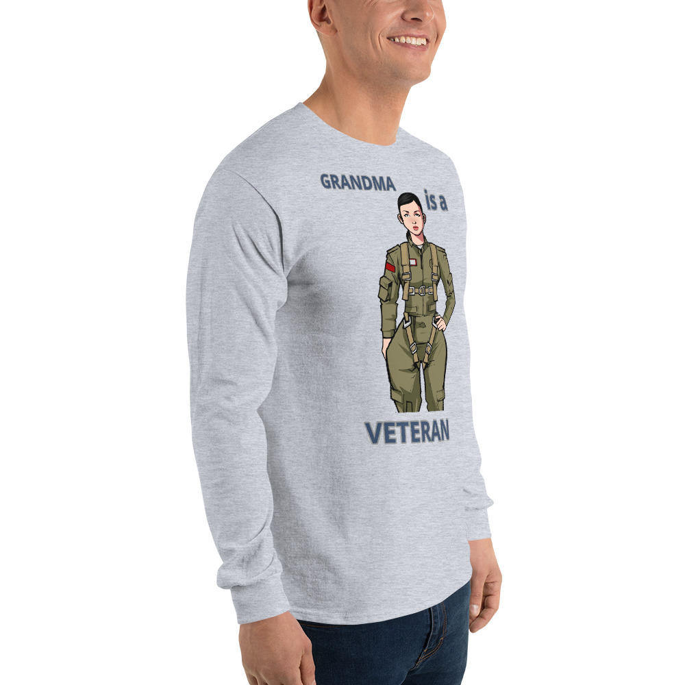 GRANDMA IS A VETERAN TOO FIFE Long Sleeve Shirt - Image 12