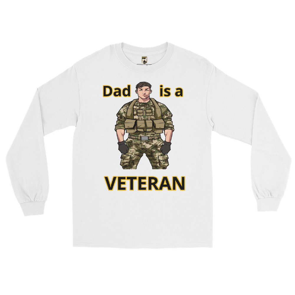 DAD IS A VETERAN TOO FIFE Long Sleeve Shirt - Image 5